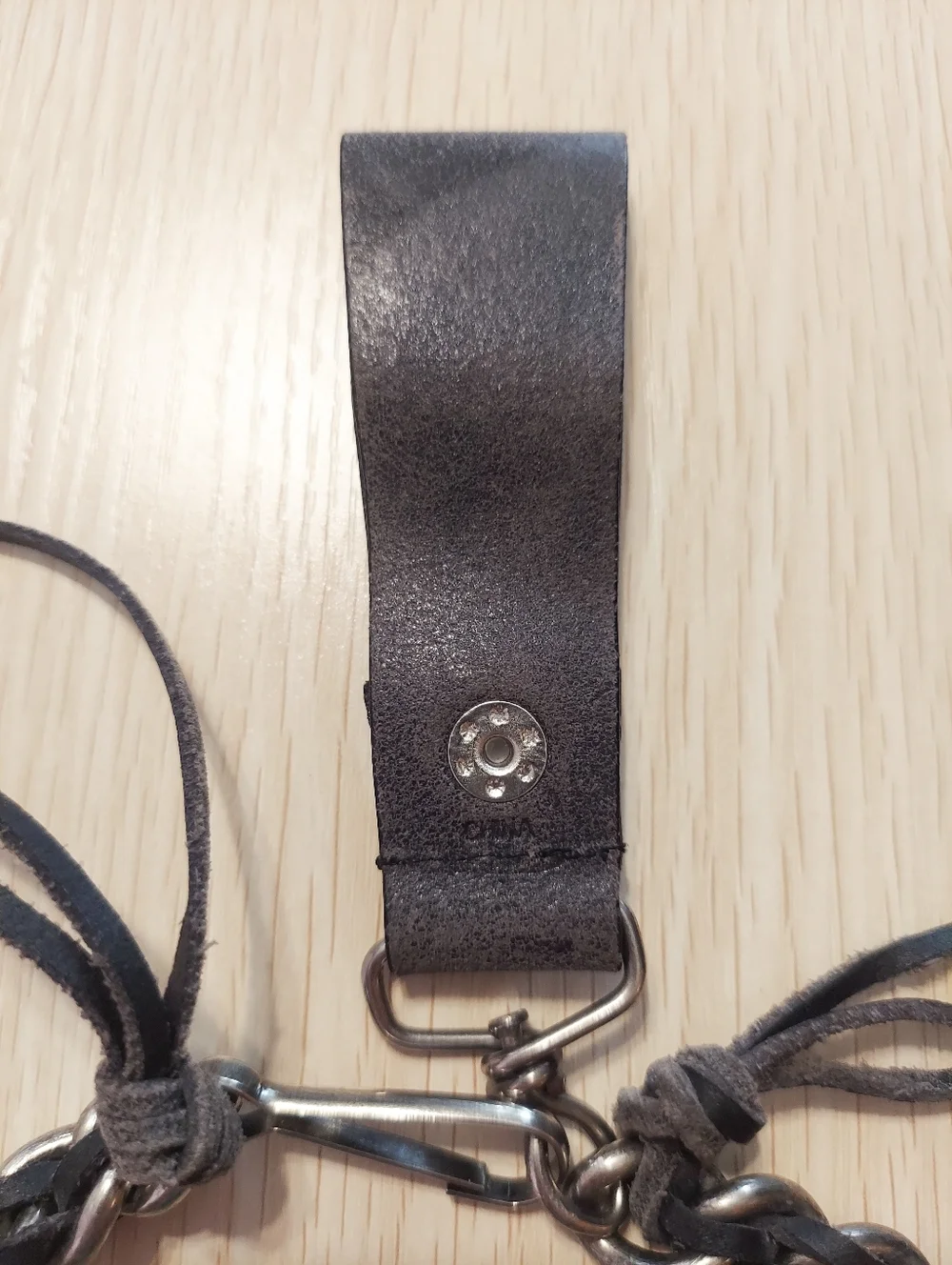 NWOT Harley Davidson Braided Gray/Black Leather and Metal 16